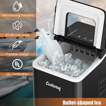 Load image into Gallery viewer, Portable Countertop Ice Maker Machine with Scoop-Black