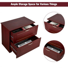 Load image into Gallery viewer, 2-Drawer Lateral File Cabinet w/ Adjustable Pole-Brown