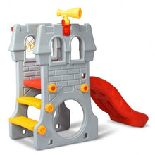 Load image into Gallery viewer, Children Castle Slide with Basketball Hoop and Telescope