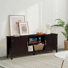 Load image into Gallery viewer, Entertainment Media TV Stand with Storage Cabinets-Brown