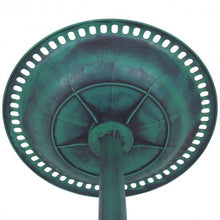 Load image into Gallery viewer, Outdoor Garden Green Pedestal Bird Bath Feeder