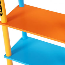 Load image into Gallery viewer, 3 Tiers Kids Bookshelf Crayon Themed Storage Colorful Shelves