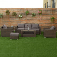 Load image into Gallery viewer, 7 pcs Patio Rattan Sectional Aluminum Frame Furniture Set