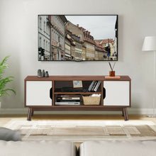 Load image into Gallery viewer, 50" Wood Media TV Stand with Storage Shelf-White