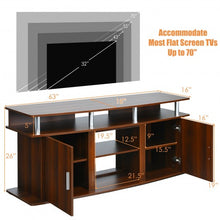 Load image into Gallery viewer, 63" TV Entertainment Console Center with 2 Cabinets-Walnut