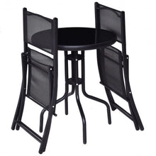 Load image into Gallery viewer, 3 pcs Outdoor Folding Bistro Table Chairs Set