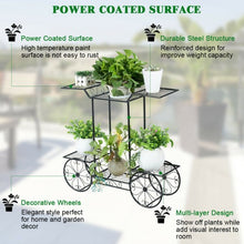 Load image into Gallery viewer, 6-Tier Garden Cart Flower Rack Display Decor Pot Plant Holder