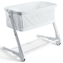 Load image into Gallery viewer, Baby Height Adjustable Bassinet w/ Washable Mattress-White