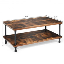Load image into Gallery viewer, Industrial Rustic Accent Coffee Table