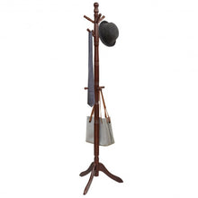 Load image into Gallery viewer, Adjustable Free Standing Wooden Coat Rack-Brown