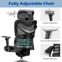 Load image into Gallery viewer, Ergonomic Mesh Adjustable High Back Office Chair with Lumbar Support-Black