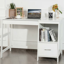 Load image into Gallery viewer, 47.5" Modern Home Computer Desk with 2 Storage Drawers-White