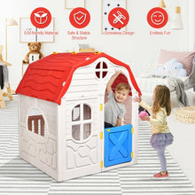 Load image into Gallery viewer, Kids Cottage Playhouse Foldable Plastic Indoor Outdoor Toy