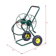Load image into Gallery viewer, Garden Steel Frame Wheeled Hose Reel Cart