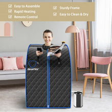 Load image into Gallery viewer, Portable Personal Steam Sauna Spa with 3L Blast-proof Steamer Chair-Black