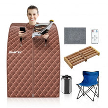 Load image into Gallery viewer, Portable Personal Steam Sauna Spa with 3L Blast-proof Steamer Chair-Coffee