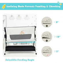 Load image into Gallery viewer, Breathable Baby Bed Side Crib Adjustable Sleeper Bedside Bassinet