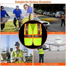 Load image into Gallery viewer, High Visibility Safety Vest w/ Pockets