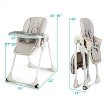 Load image into Gallery viewer, Baby Convertible High Chair with Wheels-Gray