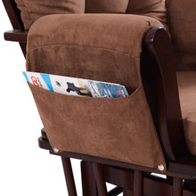 Load image into Gallery viewer, Adjustable Backrest Baby Nursery Rocking Chair & Ottoman Set-Brown