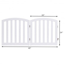 Load image into Gallery viewer, 24" Configurable Folding Standing 2 Panel Wood Pet Fence-White-A