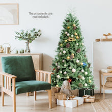 Load image into Gallery viewer, 6ft Snow Flocked Artificial Christmas Tree with 715 Glitter PE and PVC Tips