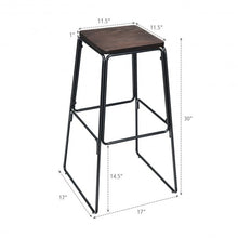 Load image into Gallery viewer, 30" Set of 4 Backless Industrial Bar Stools