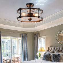 Load image into Gallery viewer, 3-Light Living Room Retro Flush Mount Ceiling Light