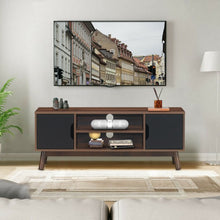 Load image into Gallery viewer, 50" Wood Media TV Stand with Storage Shelf-Black