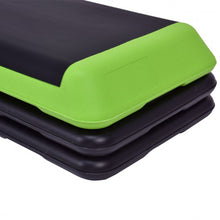 Load image into Gallery viewer, 43" Height Adjustable Fitness Aerobic Step with Risers-Green