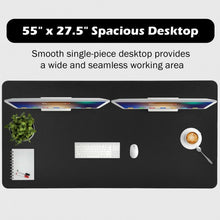 Load image into Gallery viewer, 55" One-Piece Universal Tabletop for Standard and Sit to Stand Desk Frame-Black