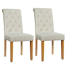 Load image into Gallery viewer, Set of 2 Tufted Dining Chair -Beige