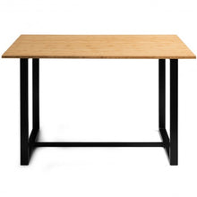 Load image into Gallery viewer, Computer Desk with Bamboo Top & Metal Frame-Natural Desk