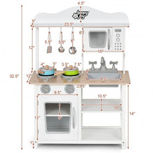 Load image into Gallery viewer, Wooden Pretend Play Kitchen Set for Kids with Accessories and Sink