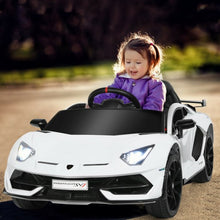 Load image into Gallery viewer, 12 V Licensed Lamborghini SVJ RC Kids Ride On Car with Trunk and Music-White
