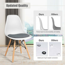 Load image into Gallery viewer, 4Pcs Mid Century Dining Chair with Linen Cushion-White