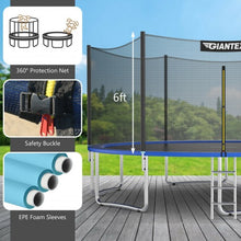 Load image into Gallery viewer, 15 ft Outdoor Trampoline Combo w/ Bounce Jump Safety Enclosure Net & Spring Pad