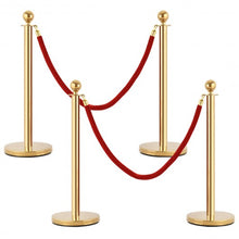 Load image into Gallery viewer, 4 pcs Stanchion Posts Queue Pole