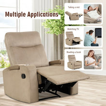 Load image into Gallery viewer, Recliner Chair Single Sofa Lounger with Arm Storage and Cup Holder for Living Room-Brown