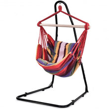 Load image into Gallery viewer, 4 Color Deluxe Hammock Rope Chair Porch Yard Tree Hanging Air Swing Outdoor-Red