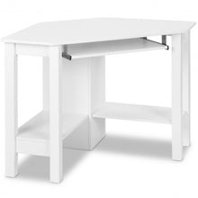 Load image into Gallery viewer, Wooden Study Computer Corner Desk with Drawer-White