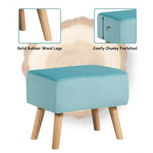 Load image into Gallery viewer, Leisure Chair and Ottoman Padded Velvet Tufted Sofa Set -Green