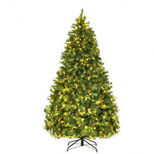 Load image into Gallery viewer, Artificial Christmas Tree with LED Lights and Pine Cones-7'