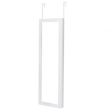 Load image into Gallery viewer, Wall Door Mounted Magnetic Mirrored Jewelry Cabinet-White