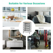 Load image into Gallery viewer, 4 Drawer Mesh Shelves Basket Utility Heavy Duty Storage Organizer-Natural