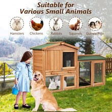 Load image into Gallery viewer, 58" Weatherproof Wooden Rabbit Hutch