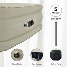 Load image into Gallery viewer, 20 Inches Height Portable Built-In Pump Air Bed Inflatable Mattress Camping Bag