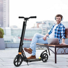 Load image into Gallery viewer, Folding Aluminium Adjustable Kick Scooter with Shoulder Strap-Black
