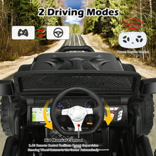 Load image into Gallery viewer, 12V Kids Ride On Truck RC Motorized Car with Spring Suspension and MP3 -Black