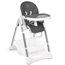 Load image into Gallery viewer, Foldable High Chair with Large Storage Basket -Gray
